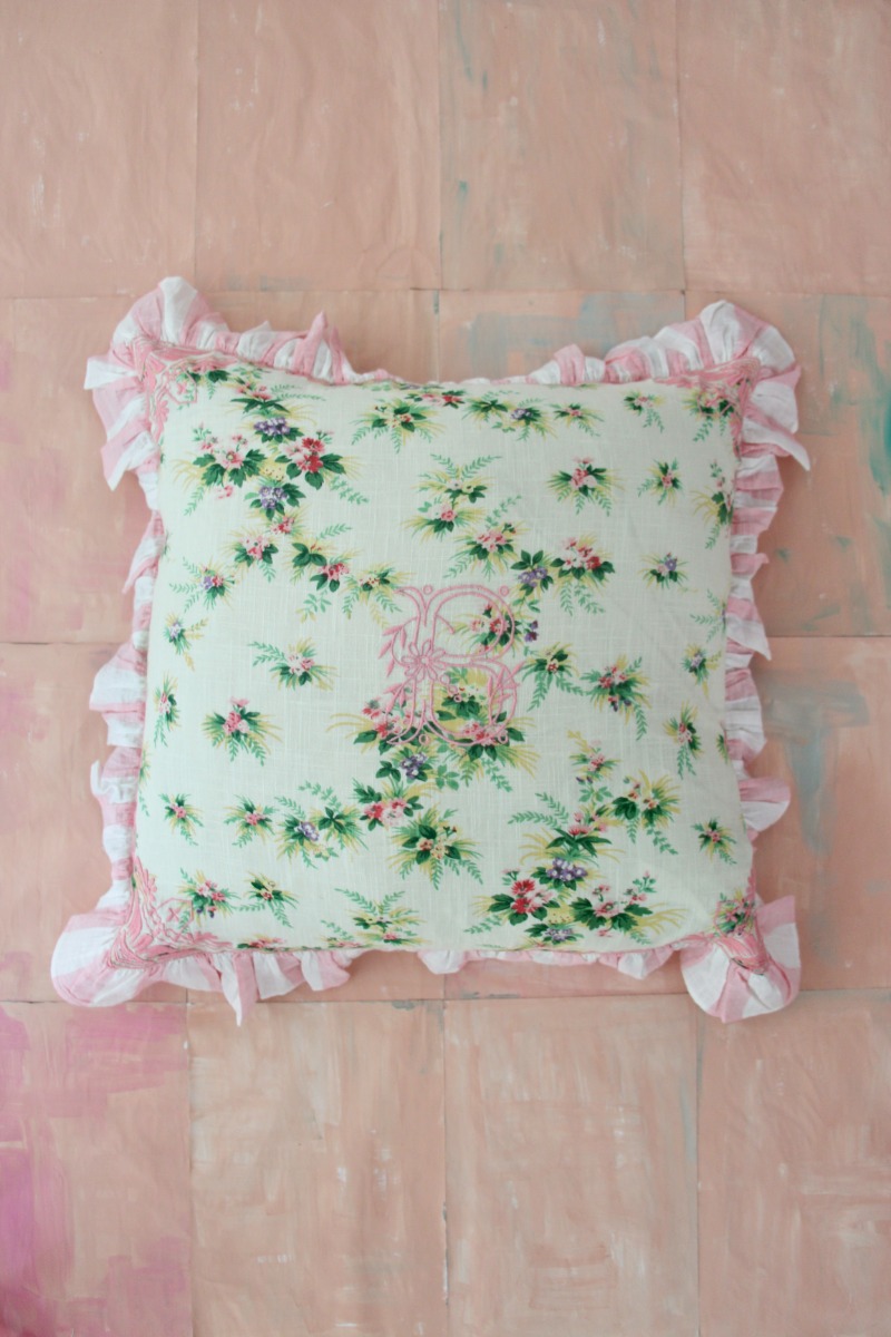 Pillow case with Flounce(Tropical print)